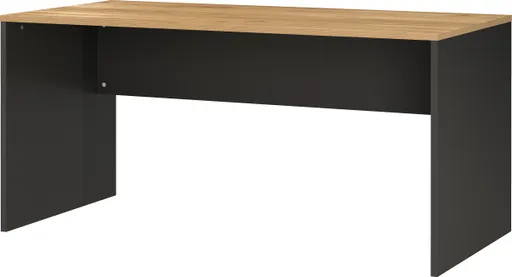 Schreibtisch GRIFFIN - LB ca. 158x79 cm, Eiche Nachbildung, Graphit