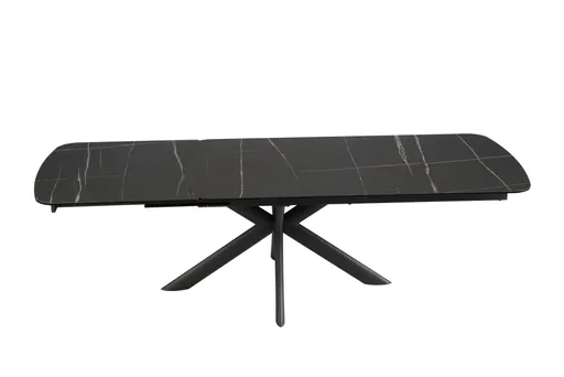 Esstisch MAXIE - ausziehbar, LB ca. 190x98 cm, Glaskeramik, Anthrazit Struktur