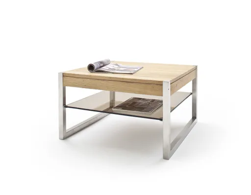 Couchtisch - LBH ca. 65x65x38 cm, Asteiche massiv