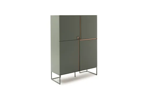 Highboard Venzone - BHT ca. 109x148x41 cm, Lack, Jade