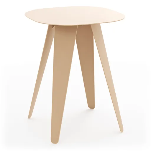 Beistelltisch Signe - BHT ca. 40x50x40 cm, Lack, Beige
