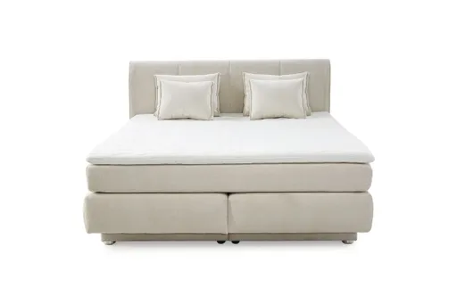 Boxspringbett JILLIAN MIX- Liegefläche ca. 180x200 cm, Stoff, Beige