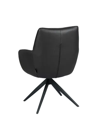 Armlehnstuhl MANON - drehbar, Stoff, Schwarz
