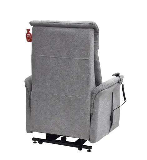 TV-Sessel MARCIO - Aufstehhilfe, Relaxfunktion, Stoff, Hellgrau