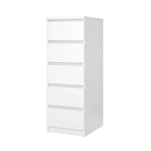 Kommode - B ca. 41 cm, Weiß Hochglanz