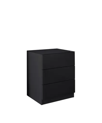 Nachtkonsole- Graphit, Glas, Graphit