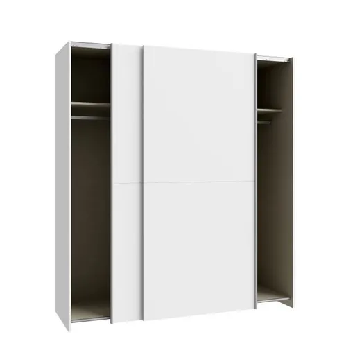 Schwebetürenschrank FREDDY- B ca. 170 cm, Weiß