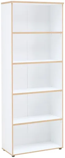 Büroregal - B ca. 75 cm, Weiß, Artisan Eiche Nachbildung