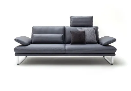 Sofa Vieste - 2,5-Sitzer, Leder, Seablue