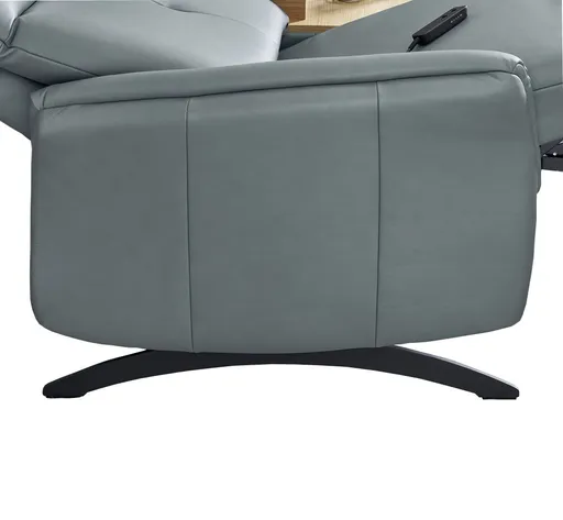 Sofa - 2,5-Sitzer, Leder, Graublau