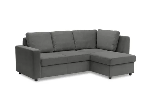 Ecksofa PRO FLEXX - 2-Sitzer, Ecke rechts, Stoff, Steingrau