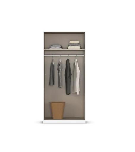 Drehtürenschrank RHONDA- B ca. 91 cm, Weiß