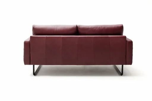 Sofa - 2,5 Sitzer, Leder, Rot