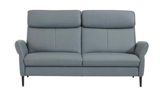 Sofa Fresno - 2,5-Sitzer, Rücken unecht, Leder, Hellblau