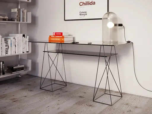 Schreibtisch - LB ca. 130x65 cm, Schwarz
