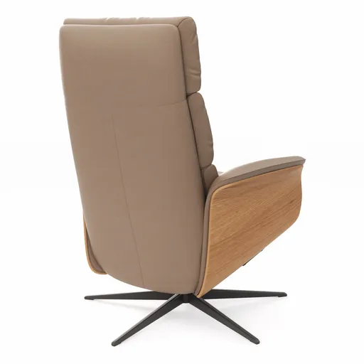 Relaxsessel Amila - Größe M, inkl. Relaxfunktion und Kopfteilverstellung, Leder, Rauchbraun