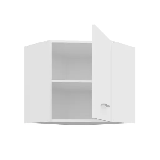 Eck-Hängeschrank- B ca. 60 cm, Weiß, Matt