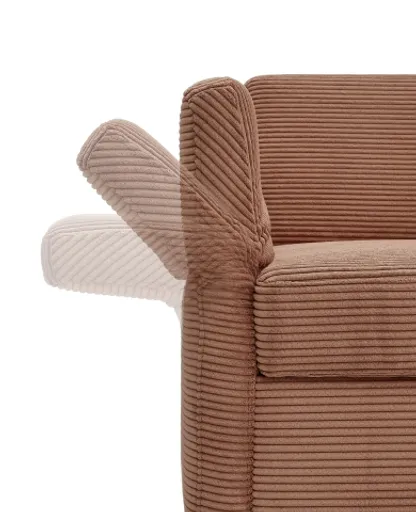 Sofa PRO FLEXX - 2-Sitzer inkl. Schlaffunktion, Stoff, Weiß