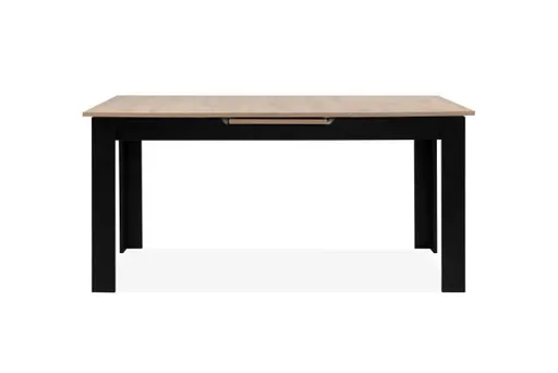 Esstisch - ausziehbar, LB ca. 160x80 cm, Artisan Eiche Nachbildung, Schwarz