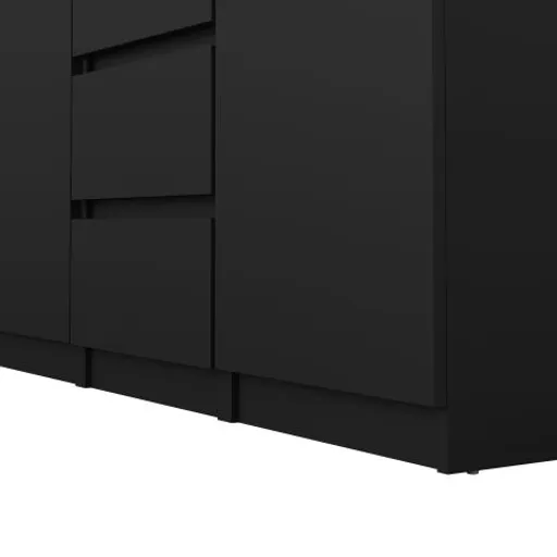 Kommode - B ca. 121 cm, Schwarz 