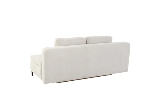 Sofa JEREMO - 2-Sitzer inkl. Schlaffunktion und Armlehnen verstellbar, Stoff, Beige