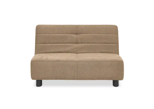  Faltsofa Easy - 2-Sitzer ohne Armlehne, ca. 140 cm inkl. Schlaffunktion, Stoff, Braun
