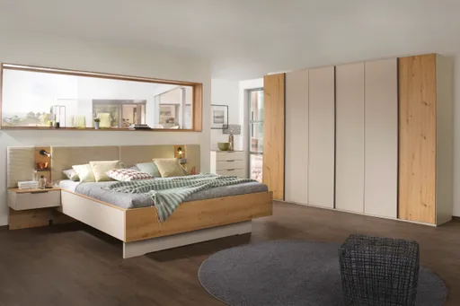 Schlafzimmer - Abs. Eiche Artisan, Champagner