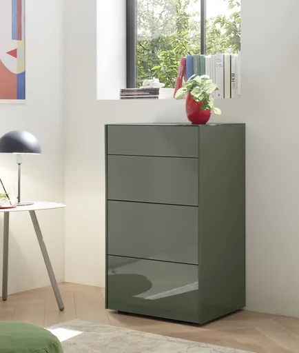 Kommode - B ca. 52 cm, Olivgrün