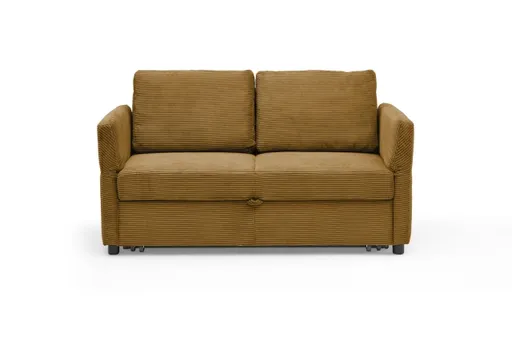Sofa PRO FLEXX - 2-Sitzer inkl. Schlaffunktion, Stoff, Senfgelb