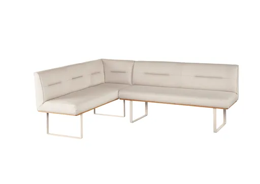 Eckbank - BT. ca. 232x178 cm, Stoff, Natur