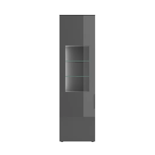 Vitrine- inkl. LED-Beleuchtung, Anthrazit