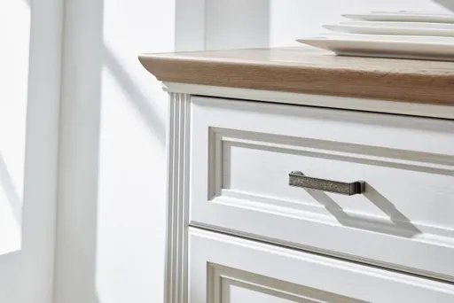 Stauraumelement - mit Beleuchtung, B ca. 93 cm, Weiß, Artisan Eiche Nachbildung