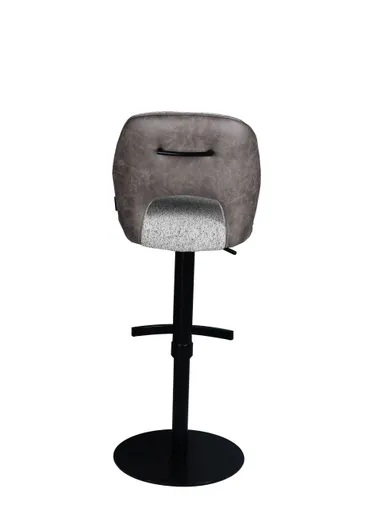 Barhocker MAILE - drehbar, höhenverstellbar, Stoff, Braun