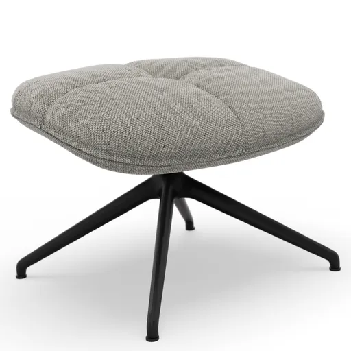 Hocker Unn - Stoff, Hellgrau