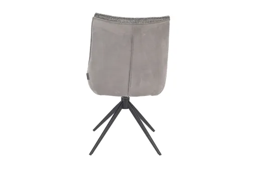 Stuhl MANDY - drehbar, Stoff, Graubeige