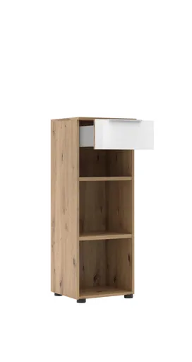 Büroregal - B ca. 40 cm, Artisan Eiche Nachbildung, Weiß