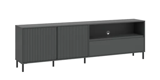 TV-Lowboard - B ca. 208 cm, Anthrazit