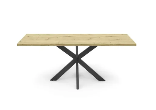 Esstisch - LB ca. 200x100 cm, Asteiche, Schwarz