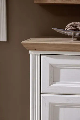 Garderobenschrank - B ca. 65 cm, Weiß, Artisan Eiche Nachbildung