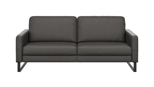 Sofa Enna - 3,5-Sitzer, Leder, Anthrazit