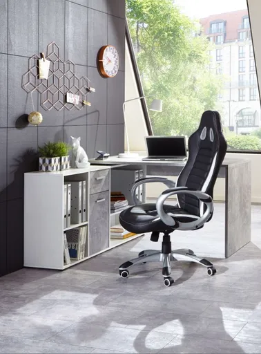 Schreibtisch- LB ca. 136x67 cm, Weiß