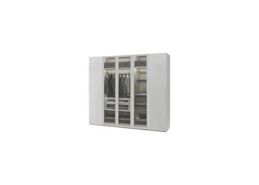 Drehtürenschrank JOIN IT- B ca. 252 cm, Weiss, Glas