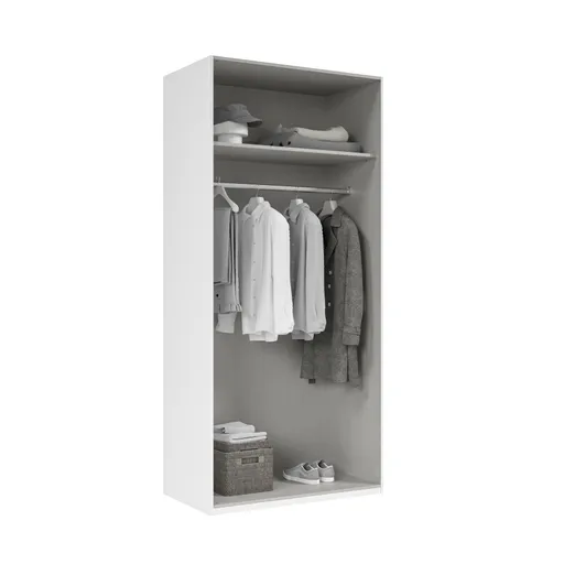 Drehtürenschrank- B ca. 100 cm, Weiß