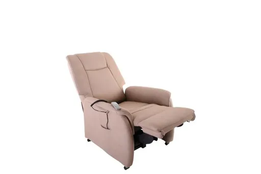 TV-Sessel - Aufstehhilfe, Relaxfunktion, Stoff, Grau-Beige