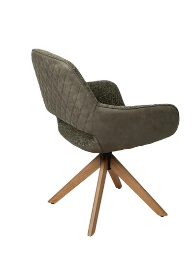 Armlehnstuhl MARIETTA - drehbar, Stoff, Grün