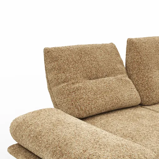 Sofa Lucero 2.0 - 2-Sitzer inkl. Rückenlehne, Stoff, Cognac