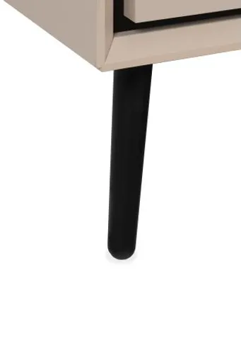 Lowboard - B ca. 175 cm, Sand, Schwarz