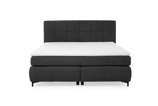 Boxspringbett- Ligefläche ca. 180x200 cm, Stoff, Schwarz