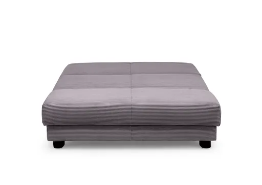 Schlafsofa EASY Optik A - 2-Sitzer ohne Armlehne, 140 cm inkl. Schlaffunktion, Cord, Dunkelgrau