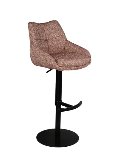 Barhocker MATTEA - drehbar, höhenverstellbar, Stoff, Bordeaux